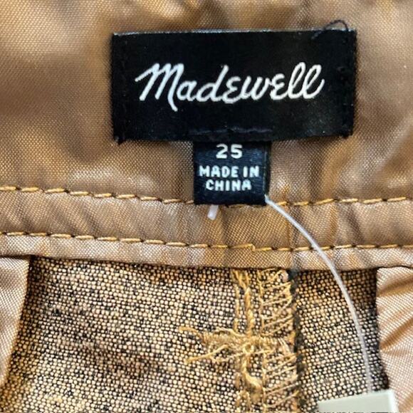 Madewell Slim Emmett Wide-Leg Crop Pants in Rose Gold Metallic, size 25 NWT - Picture 8 of 8